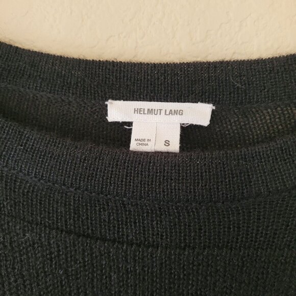 Helmut Lang Black Asymmetrical Alpaca Poncho Rare - Picture 3 of 5